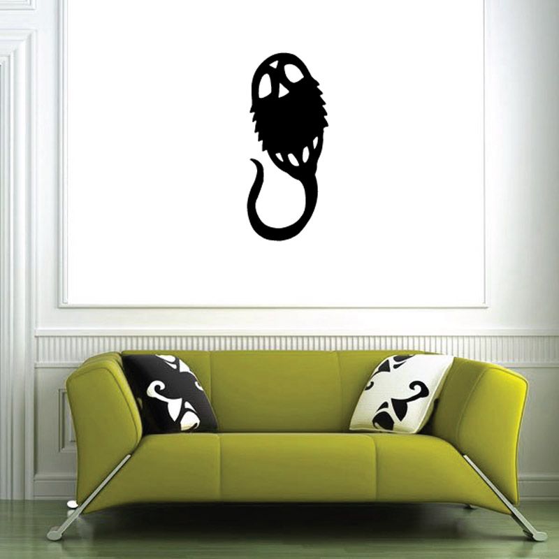 Young horsehoe crab decal with black silhouette