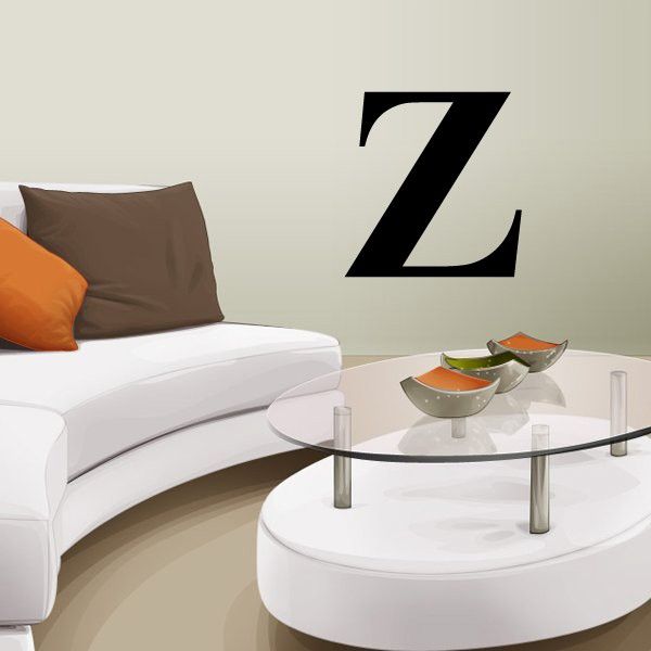 Black Zeta Greek letter wall decal