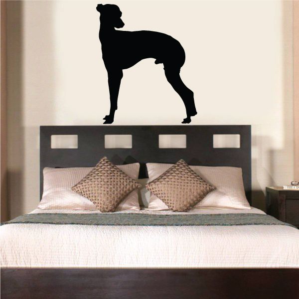 Black standing dog decal silhouette