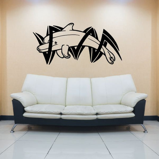 Image of Zig Zag Dolphin Decal