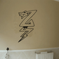 Black zigzag snake decal with lightning-style outline