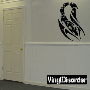 Scorpion wall decal, black tribal design with sleek tribal lines