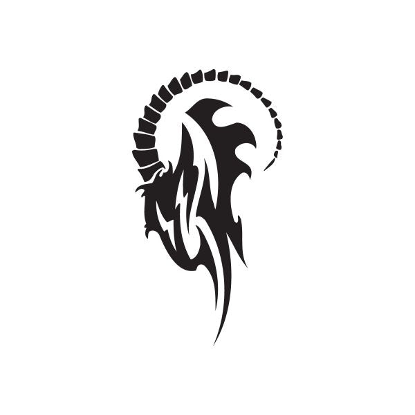 Image of Tribal Capricorn Skull Decal