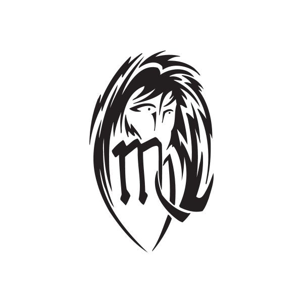 Image of Virgo Tribal Symbol Face Decal