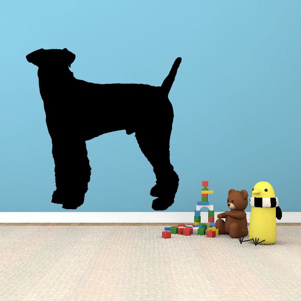 Black dog silhouette decal