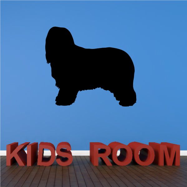 Black dog silhouette decal