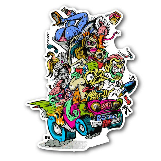 Zombie Party Car Vinyl Sticker