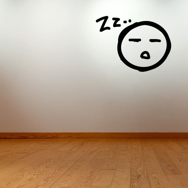 Image of zzz Sleeping Emoticondoodle Wall Decal - Vinyl Decal - Car Decal - Id017