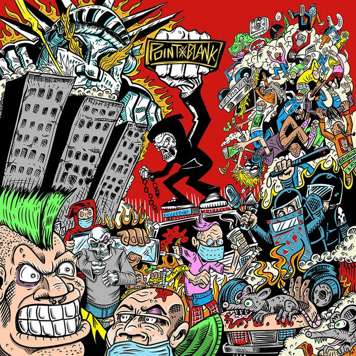 Point Blank NYHC We Will Rise Again album cover illustrated by Bobby Draws Skullz