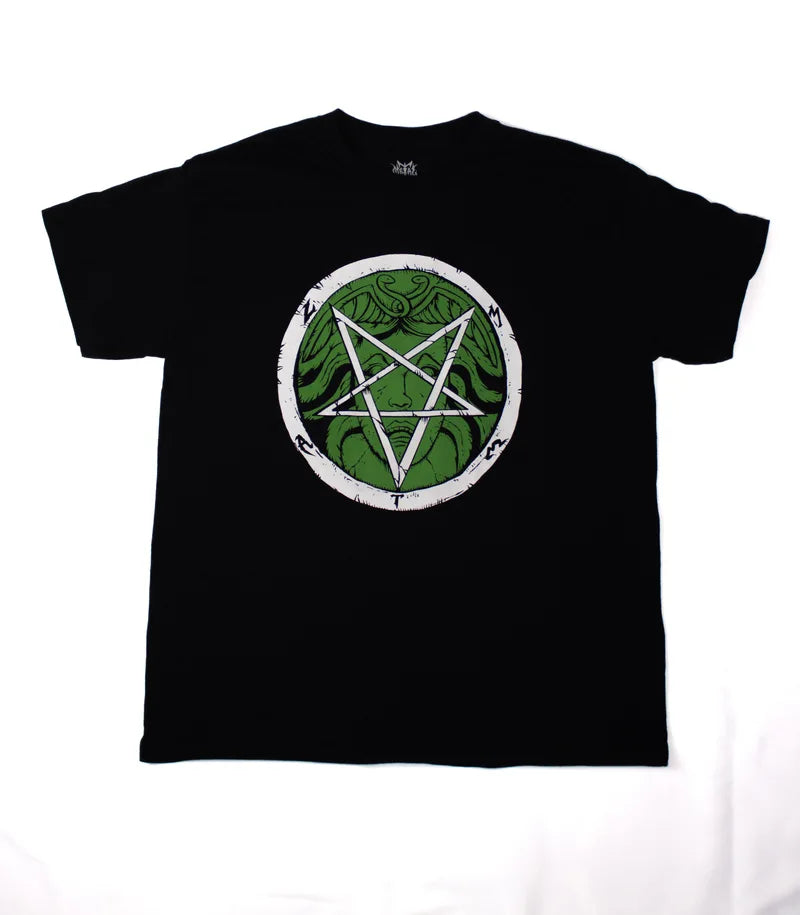 Black Metal Casino T-shirt displaying Bobby Brown’s green graphic