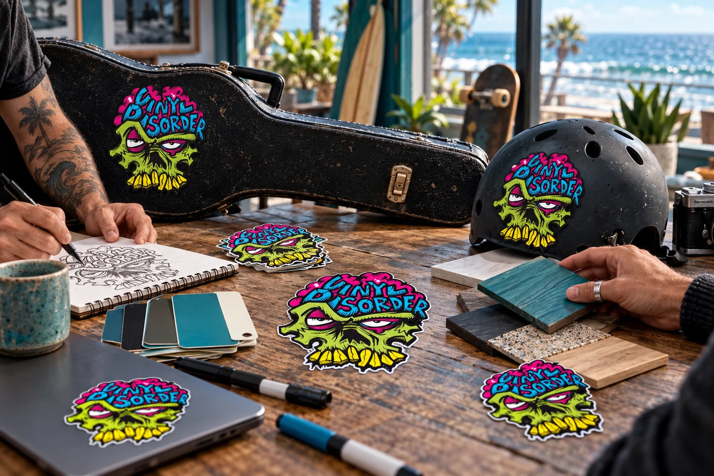 Vinyl Disorder branded coastal inspiration