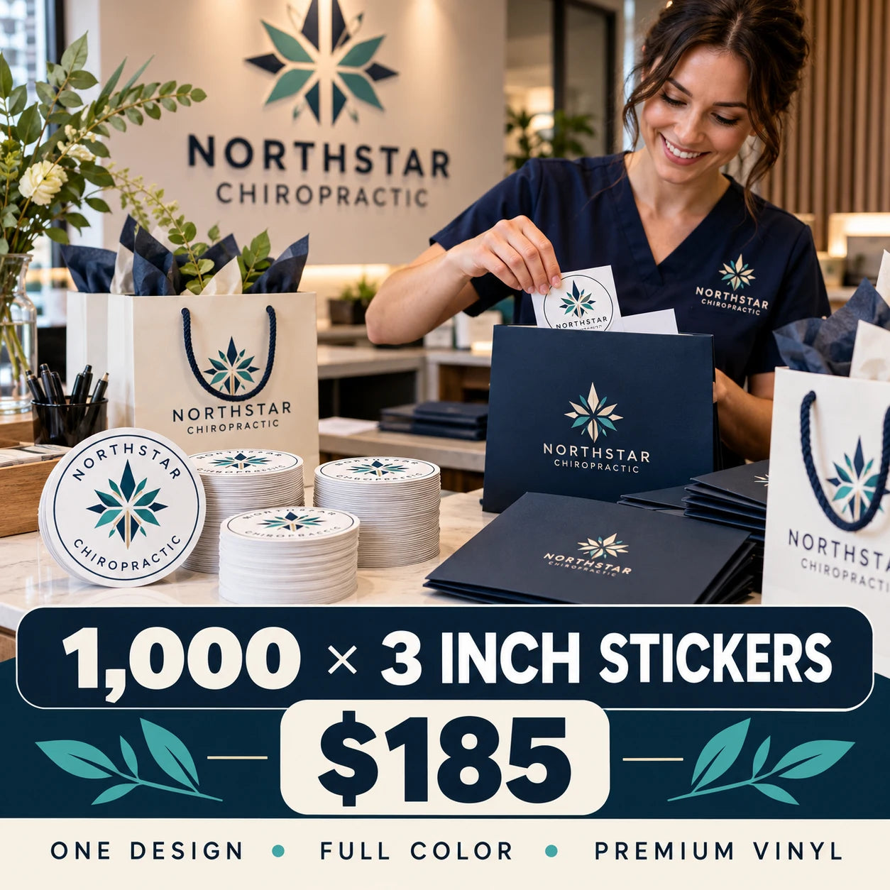 Northstar Chiropractic fictional packaging and sticker ideas
