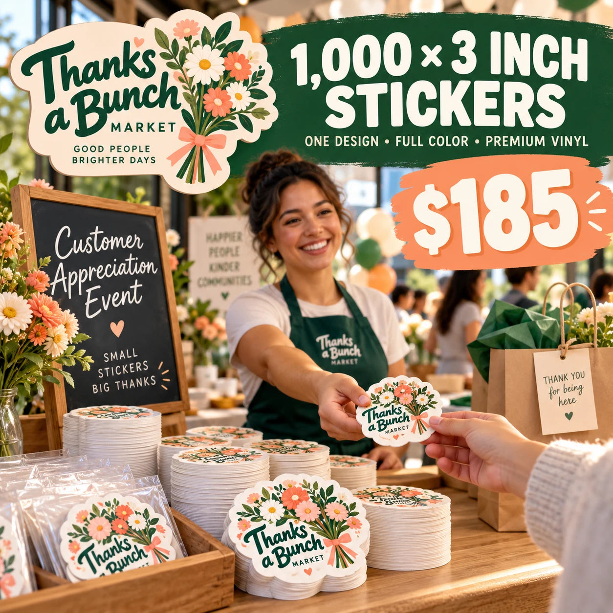 Thanks a Bunch Market fictional packaging and sticker ideas