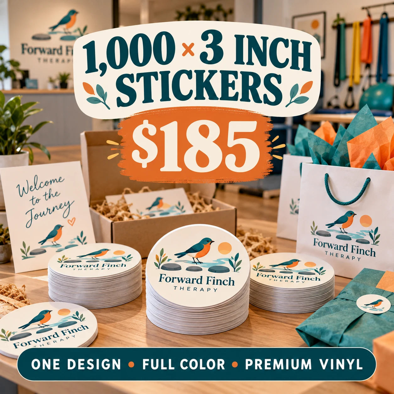 Forward Finch Therapy fictional packaging and sticker ideas