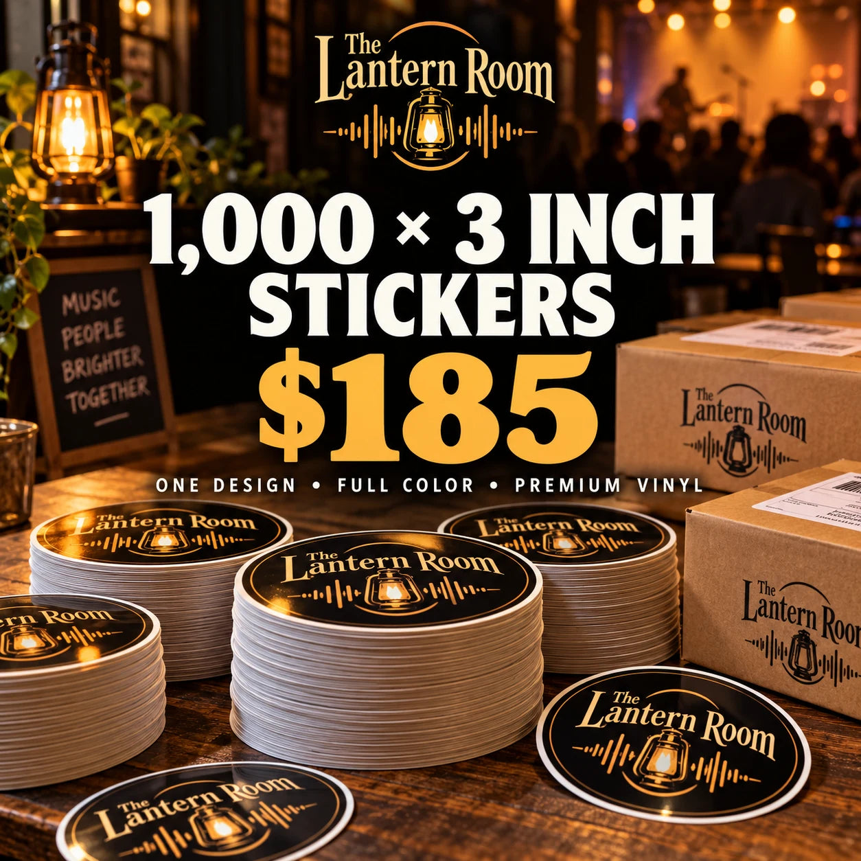 The Lantern Room fictional packaging and sticker ideas