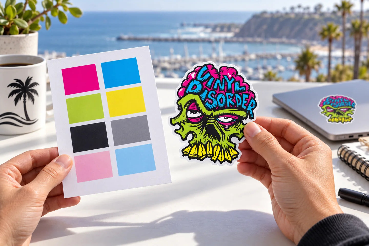 Printed Color Chart - illustrative Vinyl Disorder scene
