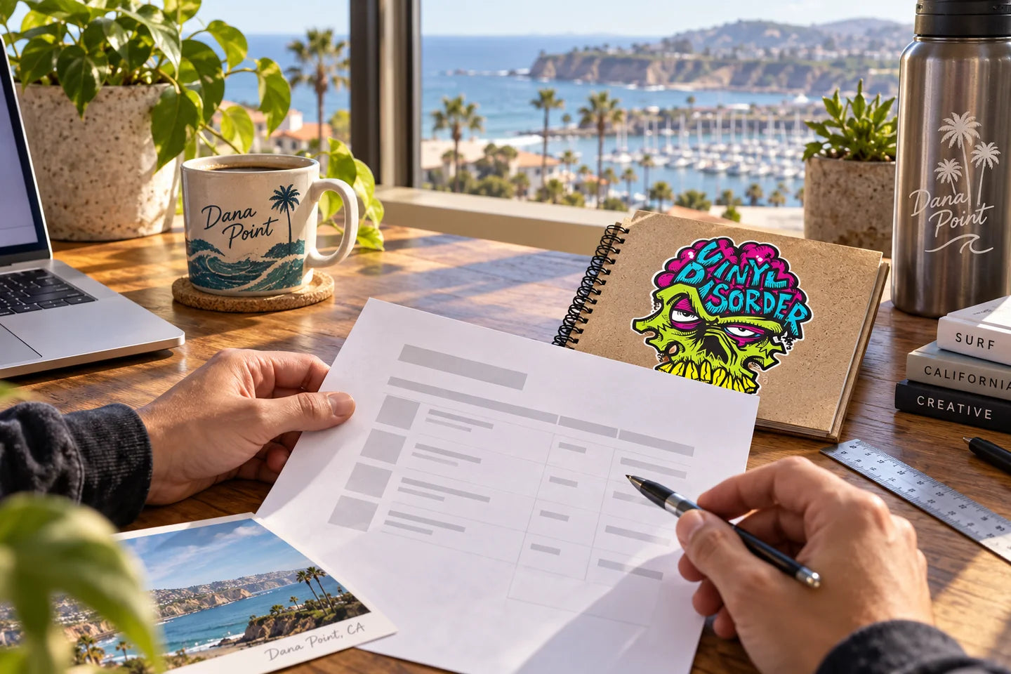 Vinyl Disorder branded coastal inspiration