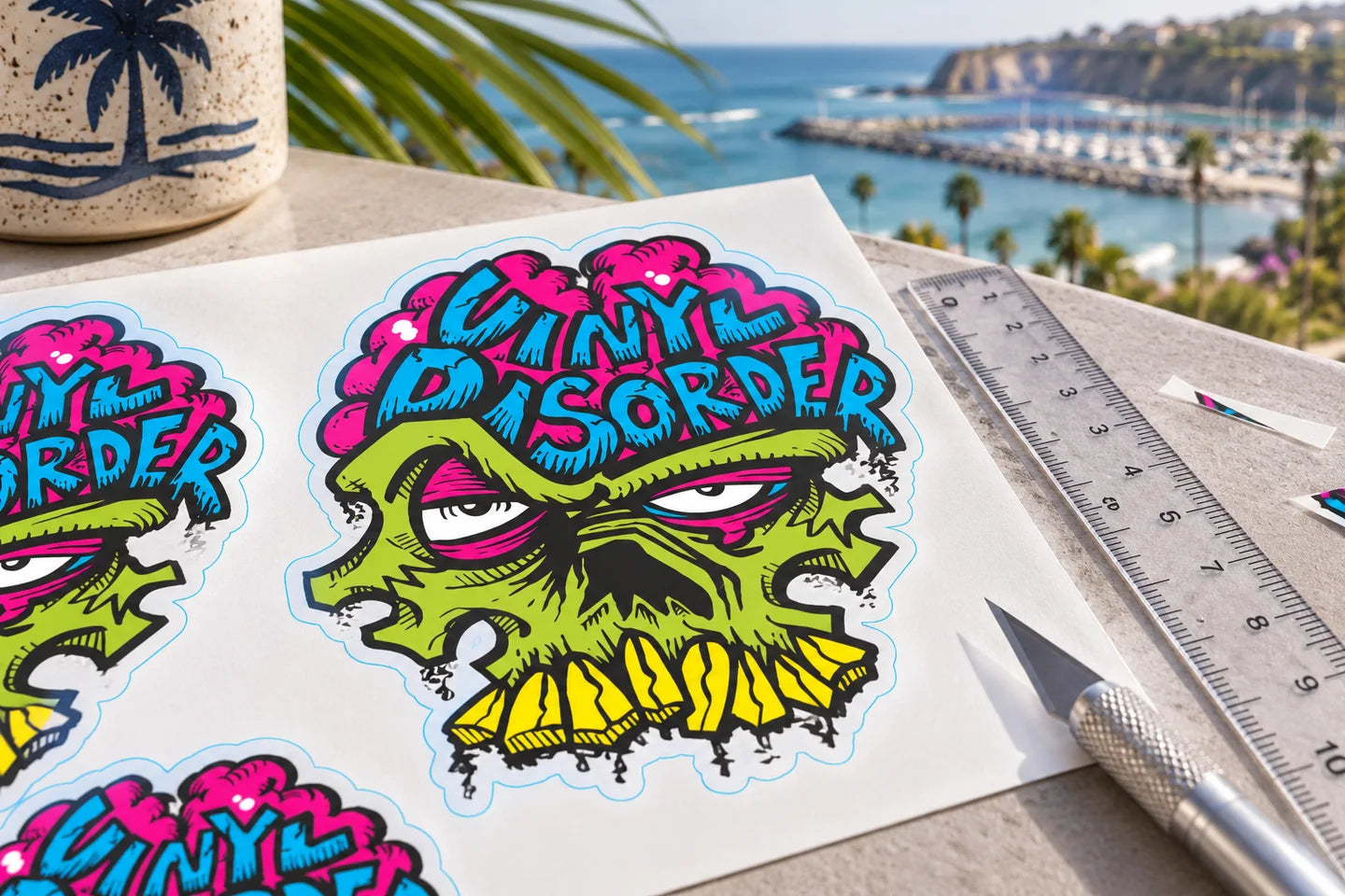 Illustrative Vinyl Disorder size shape cut scene