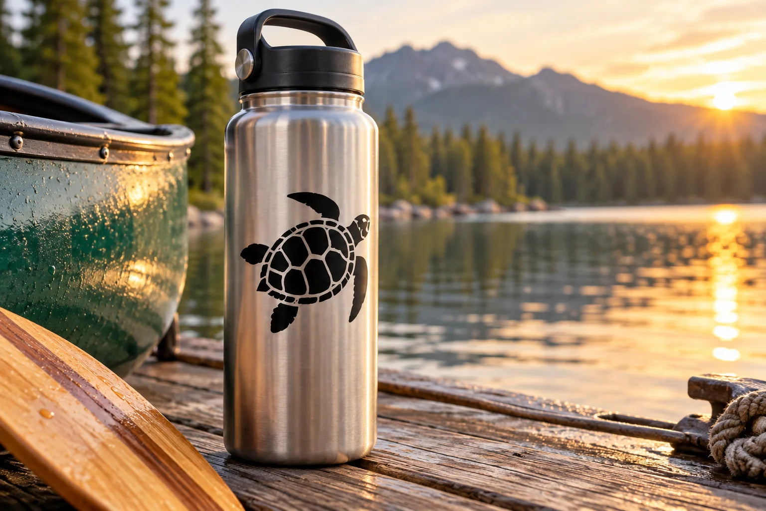 Illustrative Animal Decals vinyl application in a realistic separate close-up lifestyle scene.