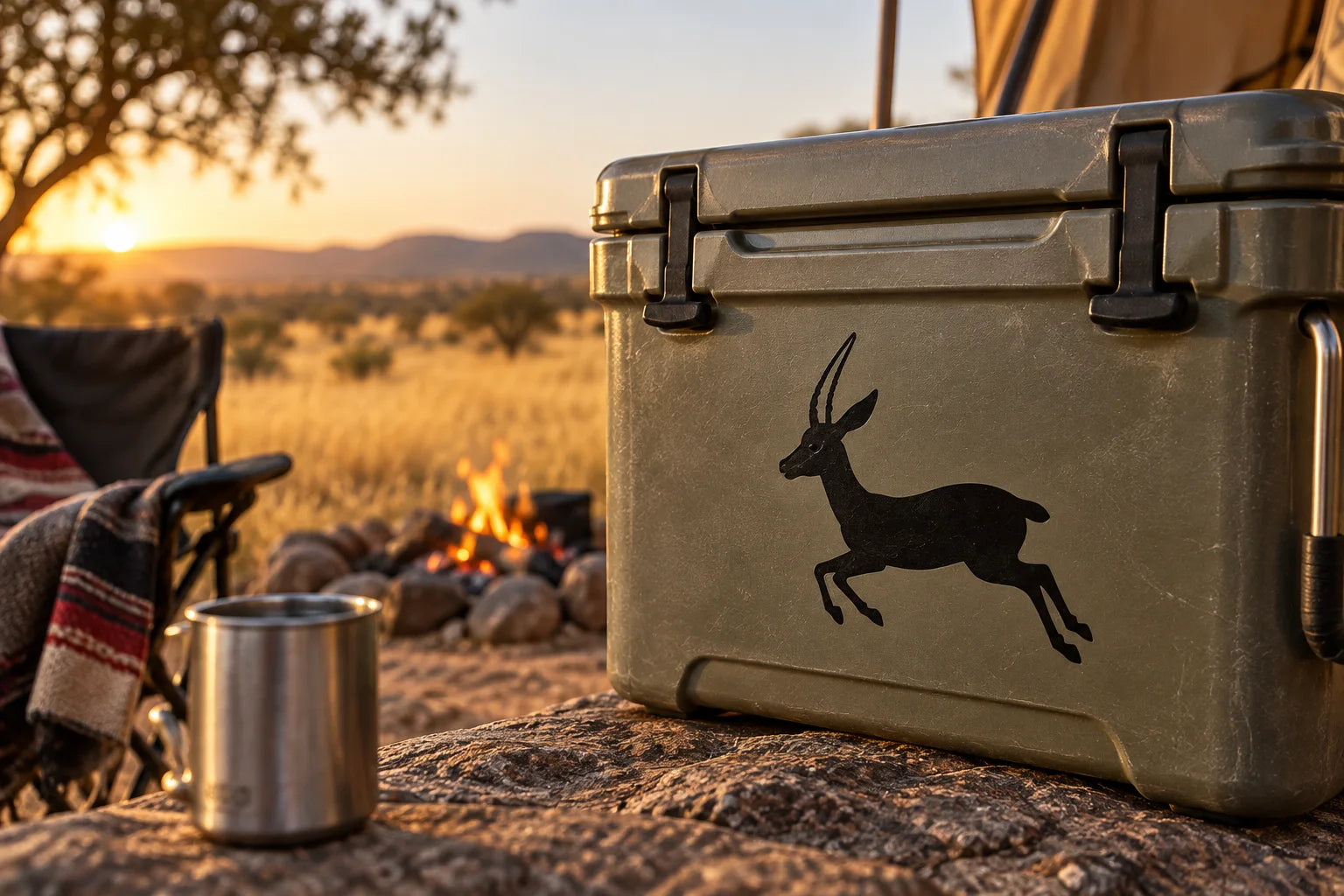 Illustrative Antelope Decals vinyl application in a realistic separate close-up lifestyle scene.