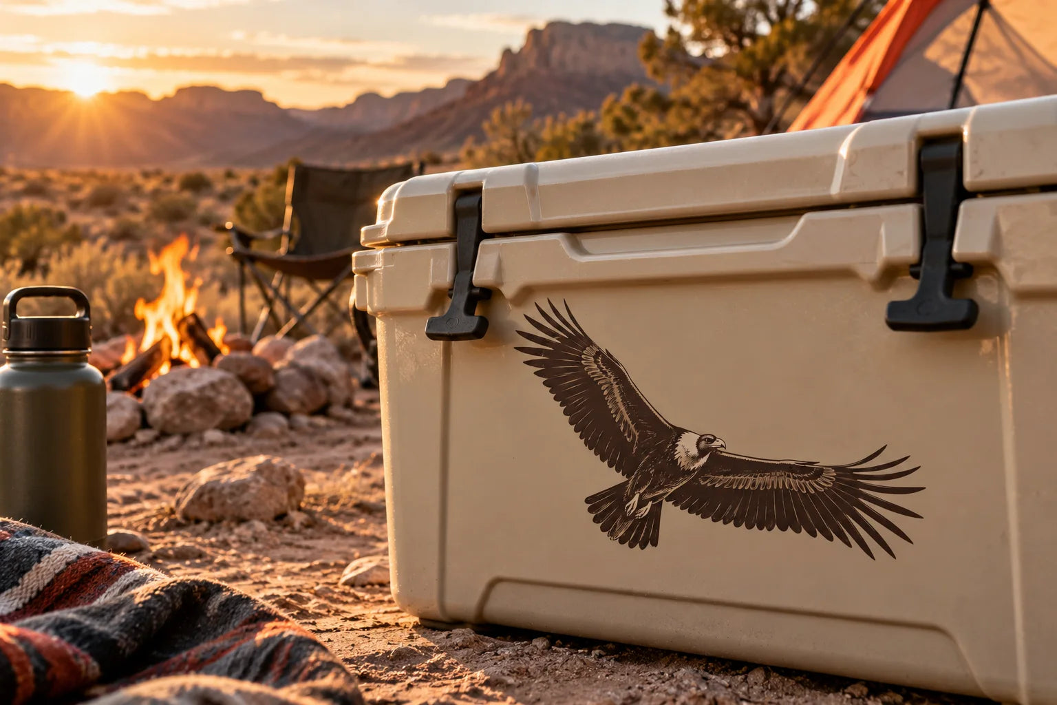 Illustrative Buzzard Decals vinyl application in a realistic separate close-up lifestyle scene.
