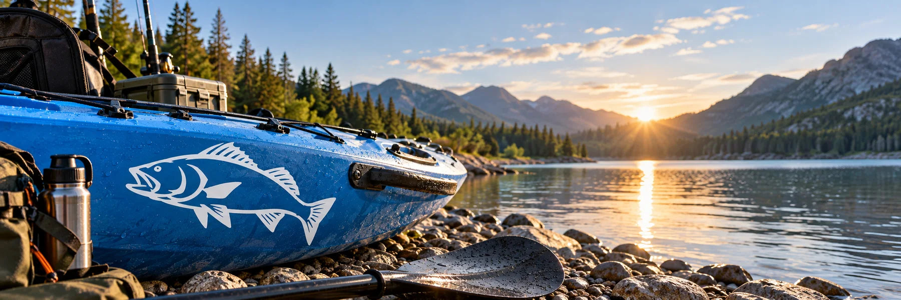 Illustrative Fish Decals vinyl application in a realistic panoramic lifestyle scene.