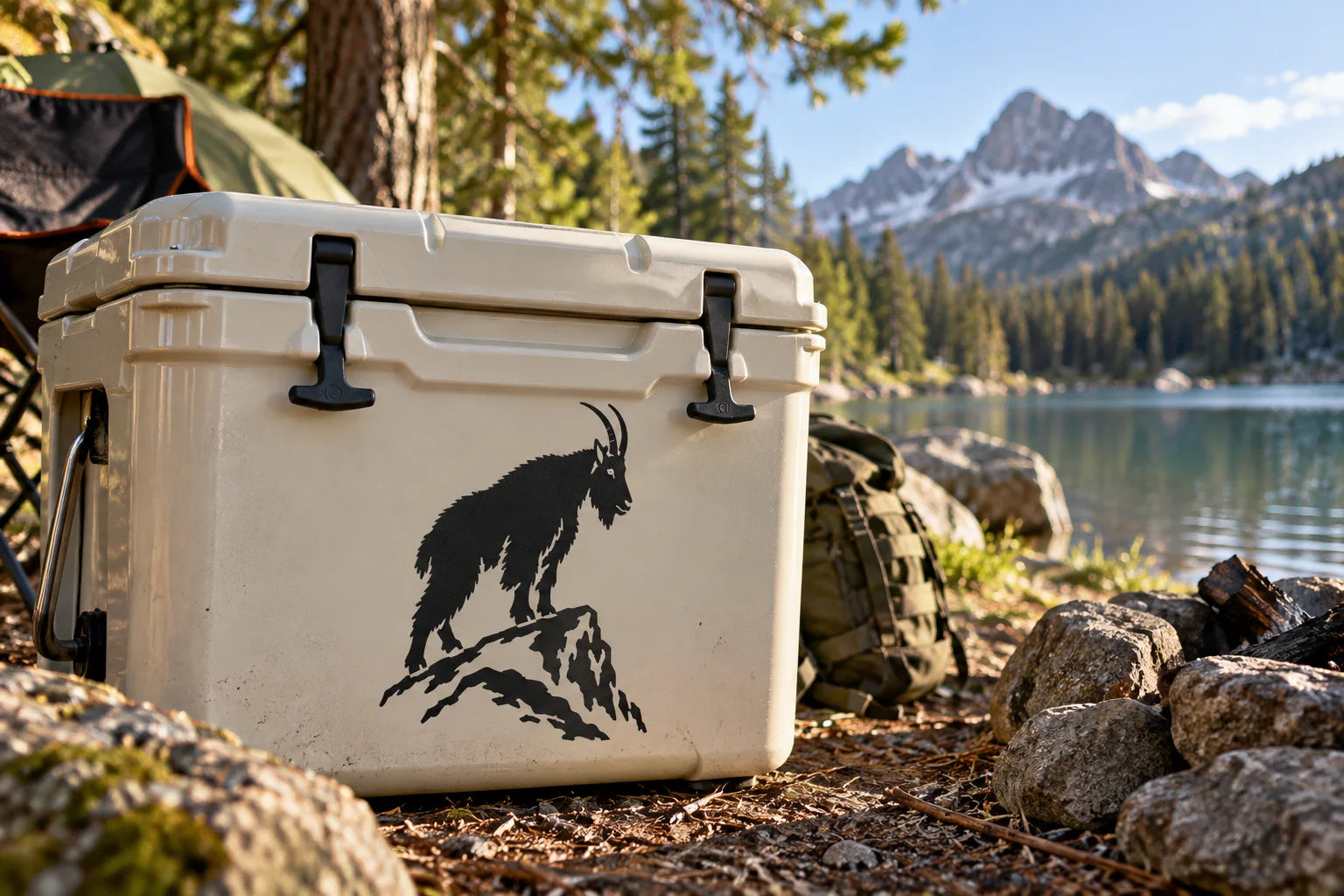 Illustrative Goat Decals vinyl application in a realistic separate close-up lifestyle scene.