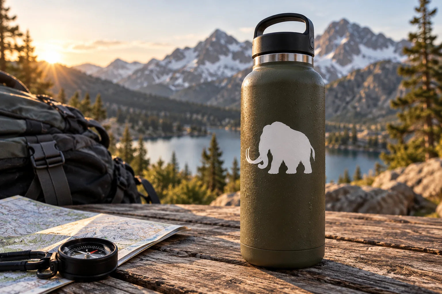 Illustrative Mammoth Decals vinyl application in a realistic separate close-up lifestyle scene.