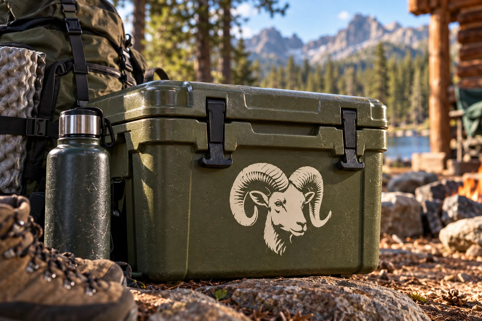 Illustrative Ram Decals vinyl application in a realistic separate close-up lifestyle scene.
