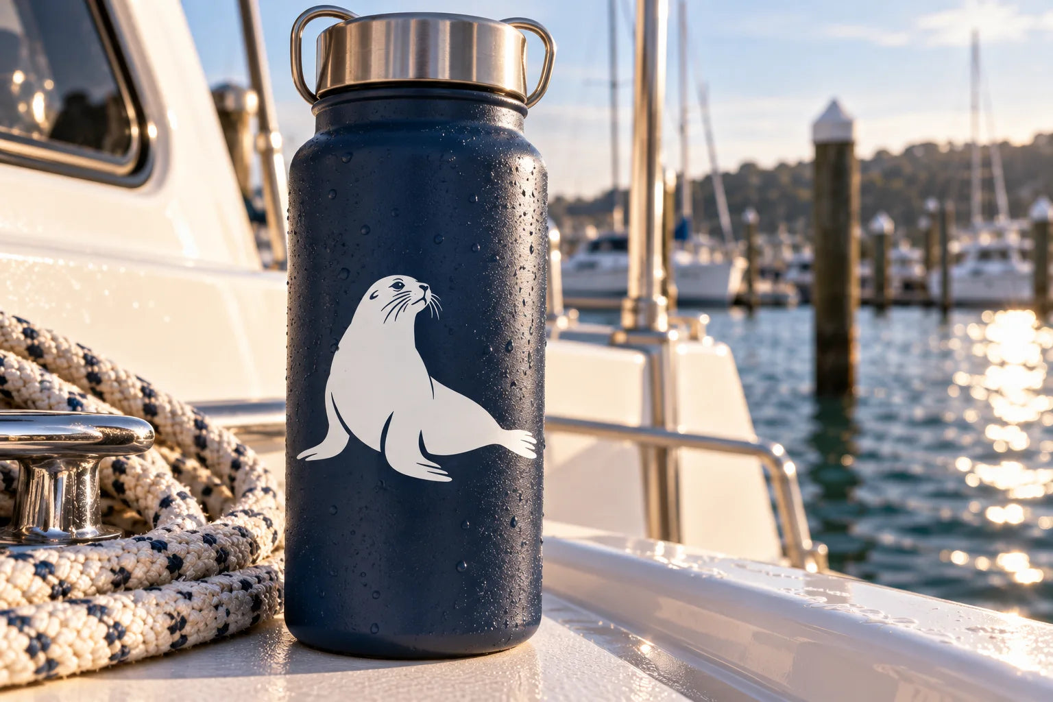Illustrative Seal Decals vinyl application in a realistic separate close-up lifestyle scene.