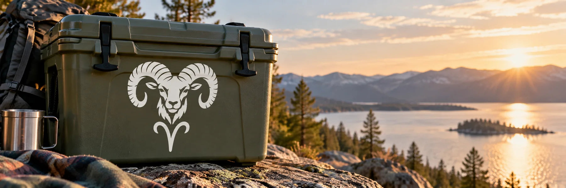 Illustrative Aries Decals vinyl application in a realistic panoramic lifestyle scene.