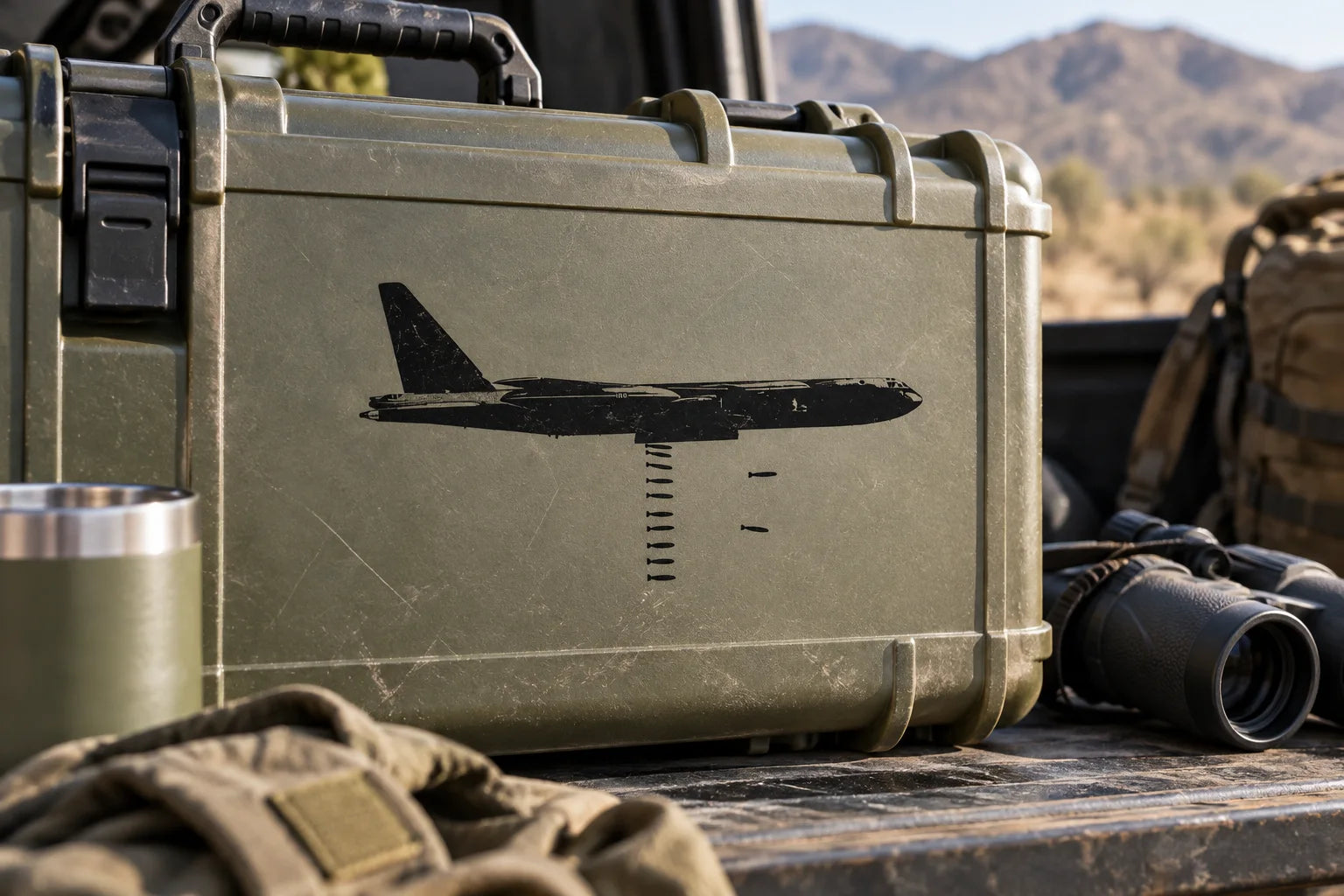 Illustrative Bomb Decals vinyl application in a realistic separate close-up lifestyle scene.