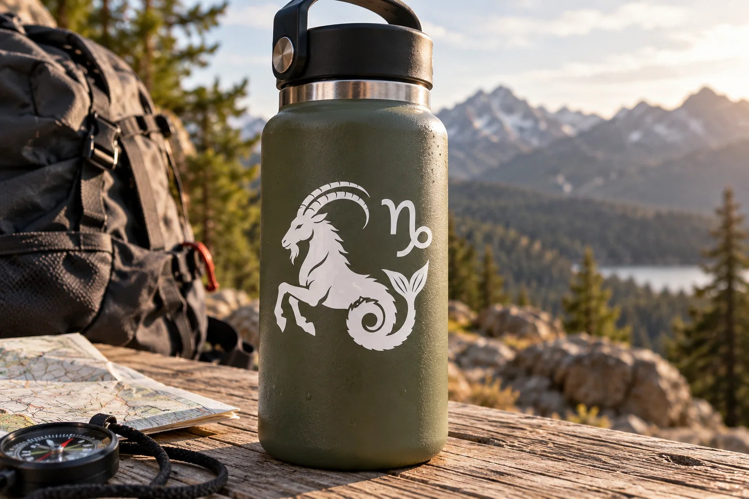 Illustrative Capricorn Decals vinyl application in a realistic separate close-up lifestyle scene.