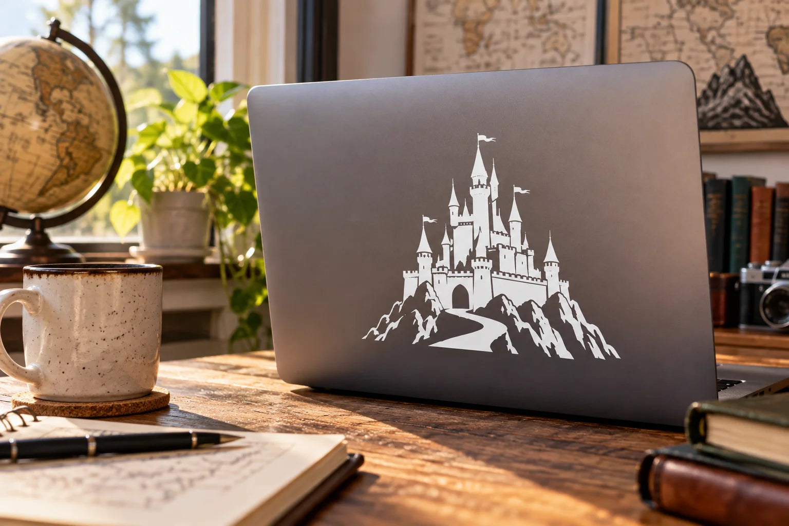 Illustrative Castle Decals vinyl application in a realistic separate close-up lifestyle scene.
