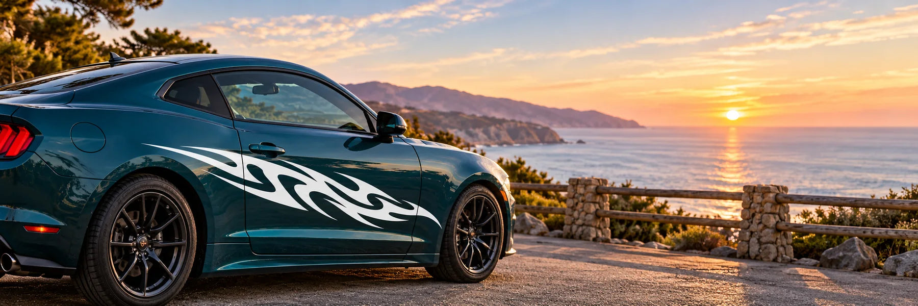 Illustrative Classic vinyl application in a realistic panoramic lifestyle scene.