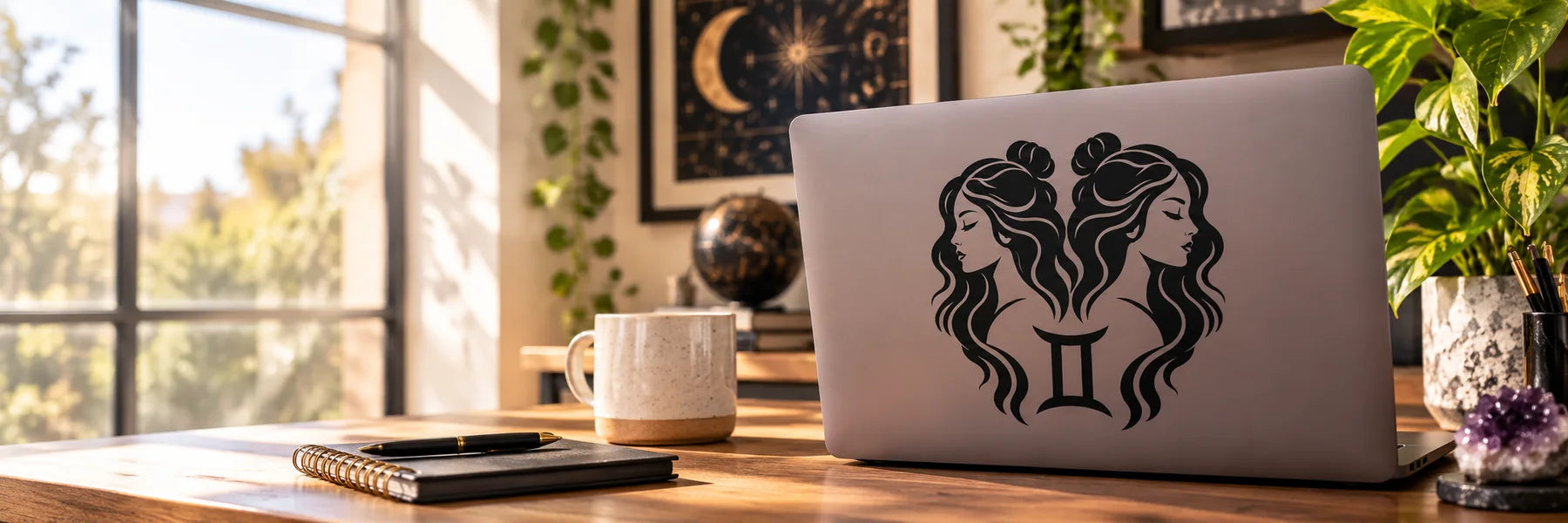 Illustrative Gemini Decals vinyl application in a realistic panoramic lifestyle scene.