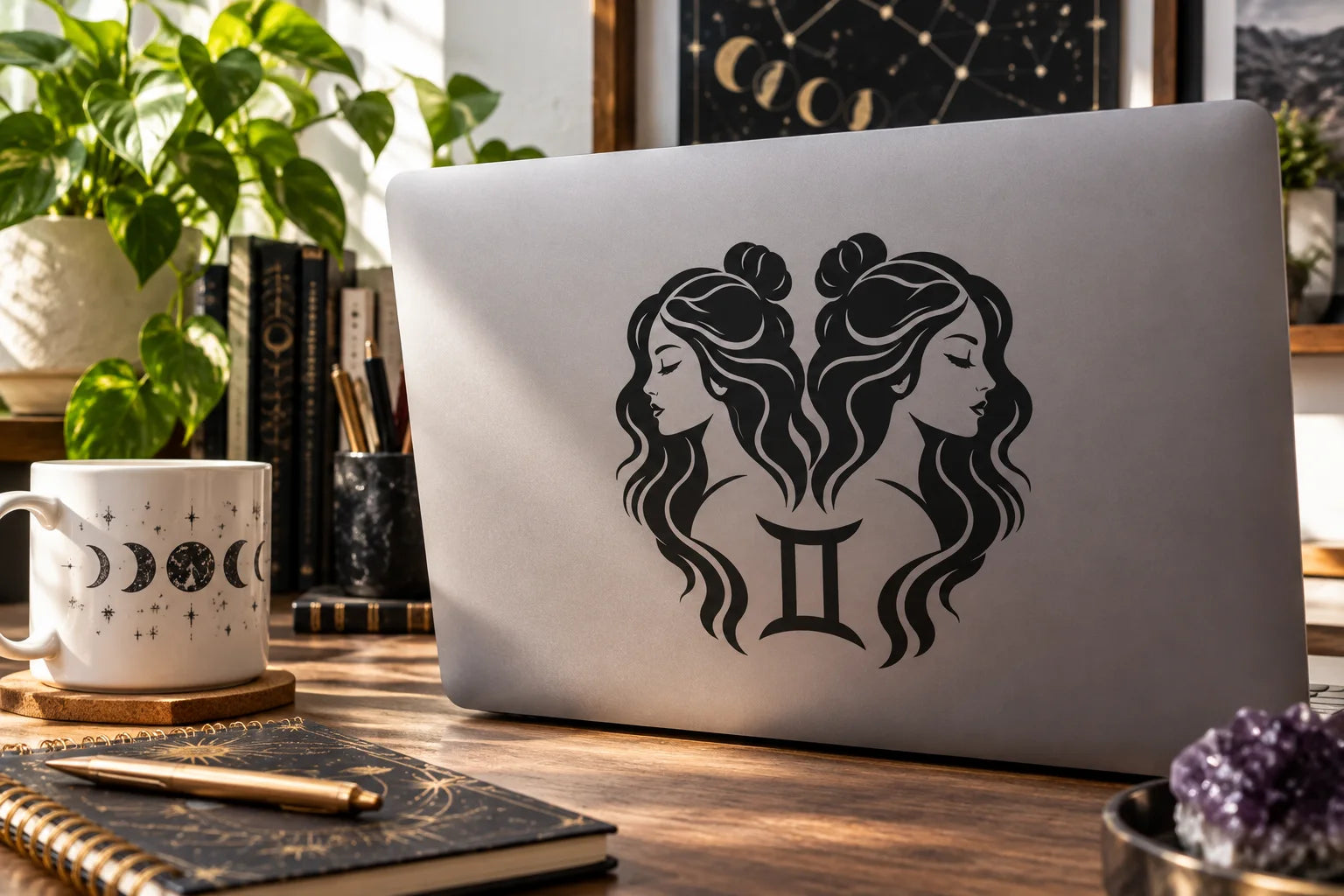 Illustrative Gemini Decals vinyl application in a realistic separate close-up lifestyle scene.