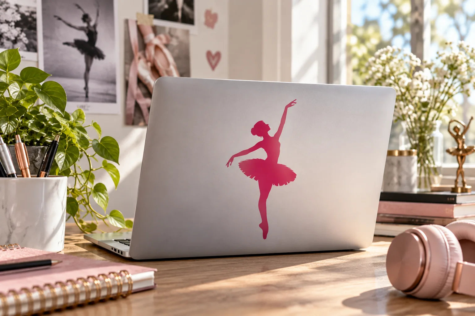 Illustrative Girl Decals vinyl application in a realistic separate close-up lifestyle scene.