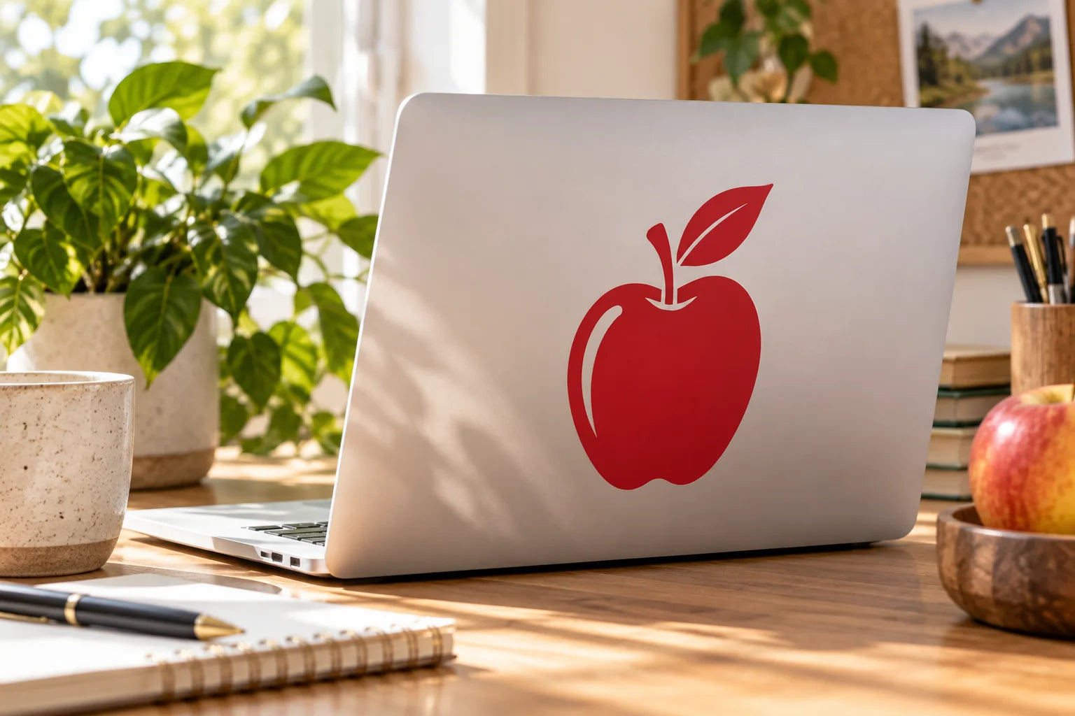 Illustrative Fruit Decals vinyl application in a realistic separate close-up lifestyle scene.