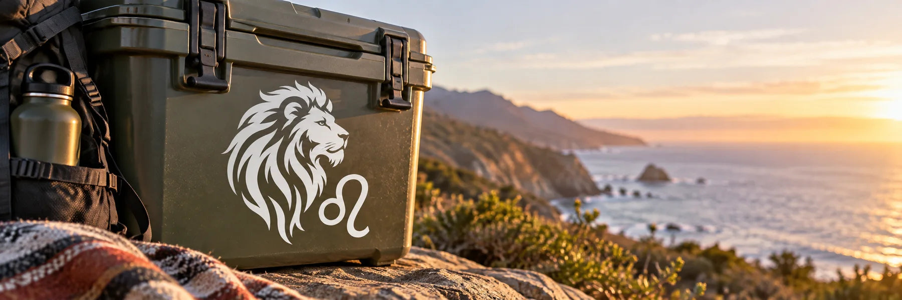 Illustrative Leo Decals vinyl application in a realistic panoramic lifestyle scene.