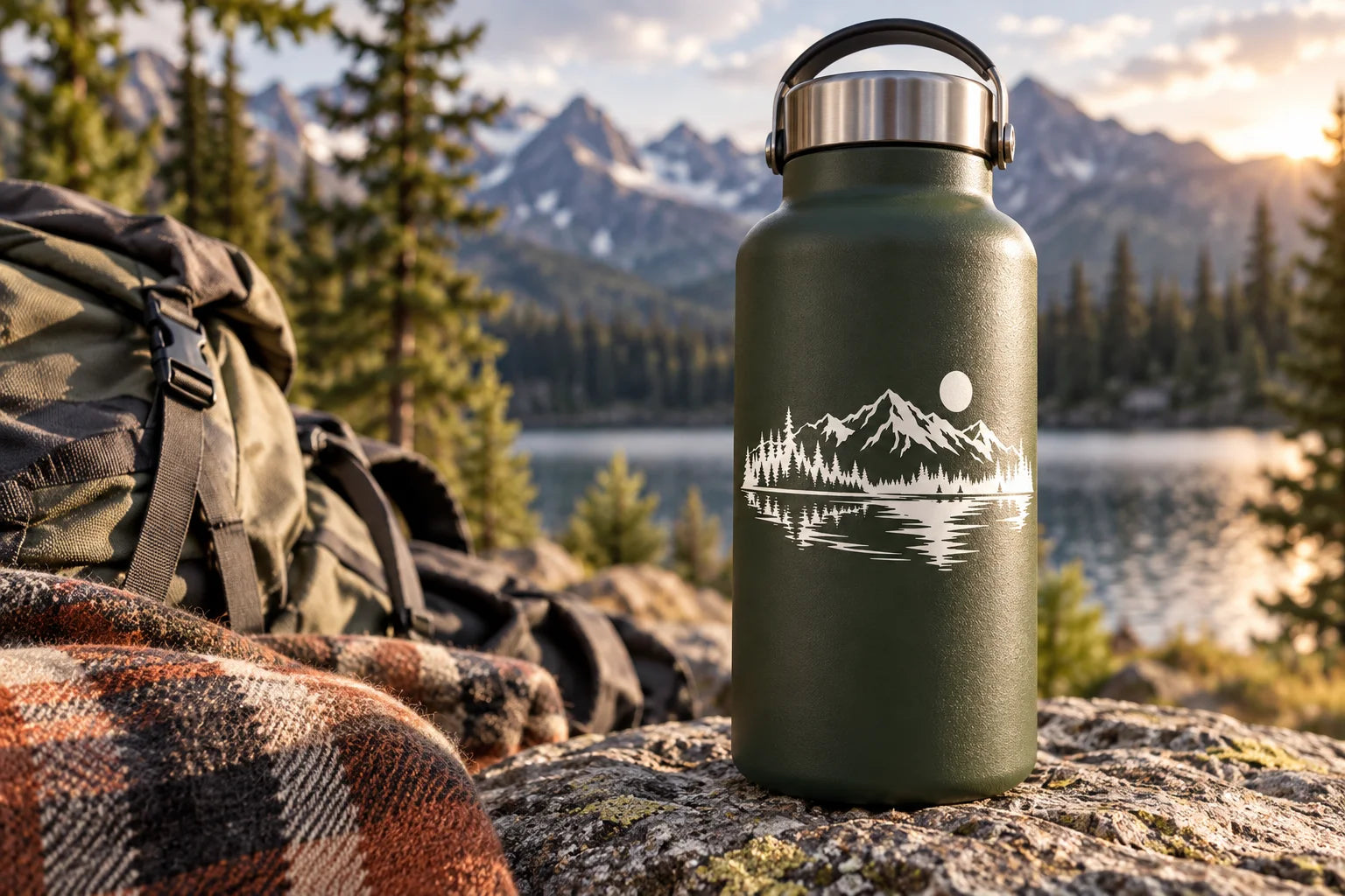 Illustrative Landscape Decals vinyl application in a realistic separate close-up lifestyle scene.