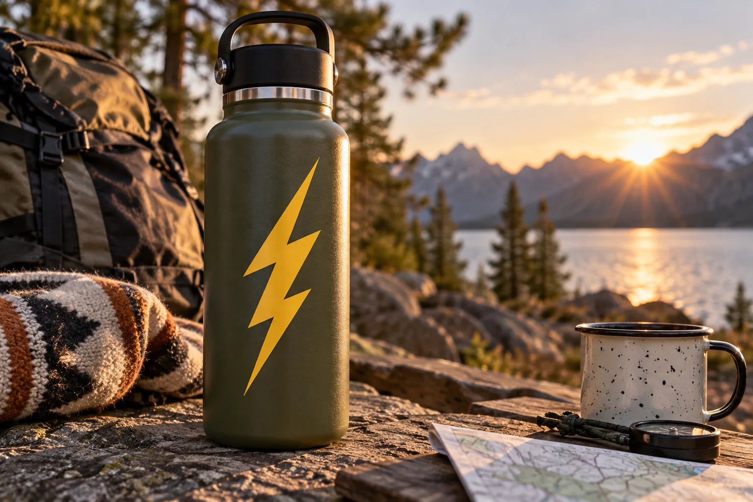 Illustrative Lightning Decals vinyl application in a realistic separate close-up lifestyle scene.