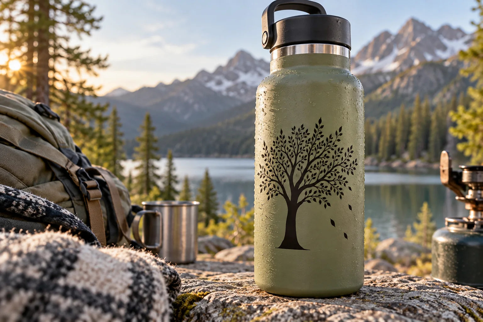 Illustrative Tree Decals vinyl application in a realistic separate close-up lifestyle scene.