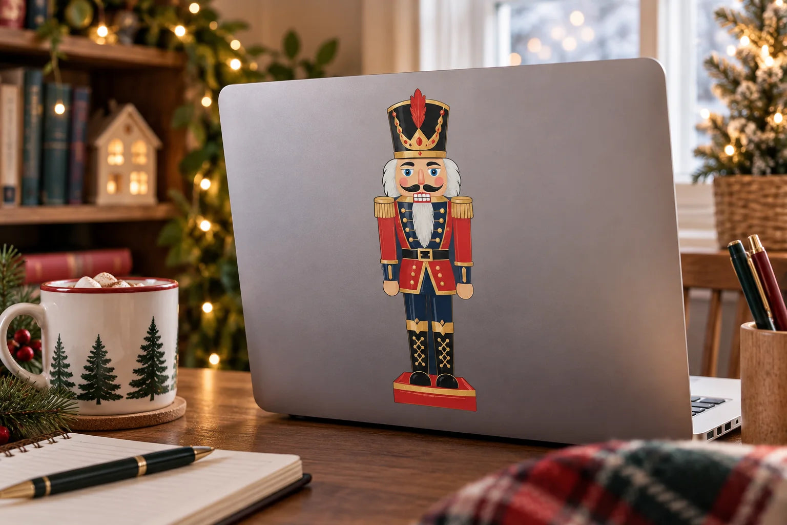 Illustrative Nutcracker Decals vinyl application in a realistic separate close-up lifestyle scene.