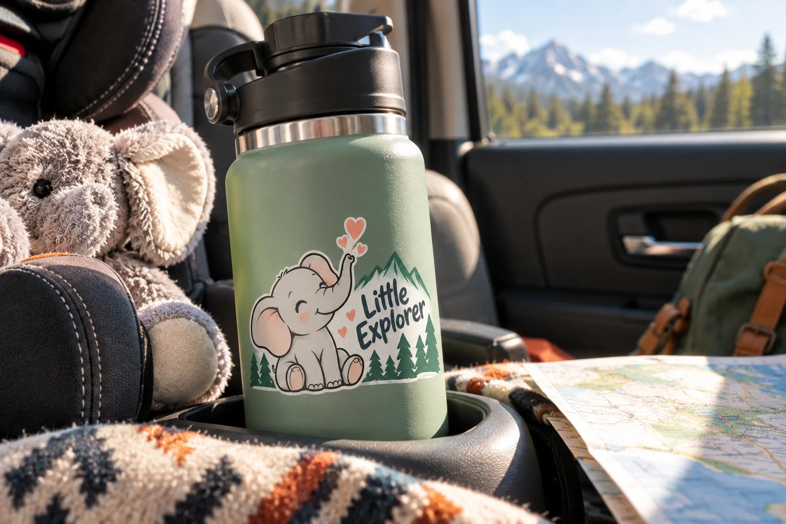 Illustrative Babies Decals vinyl application in a realistic separate close-up lifestyle scene.
