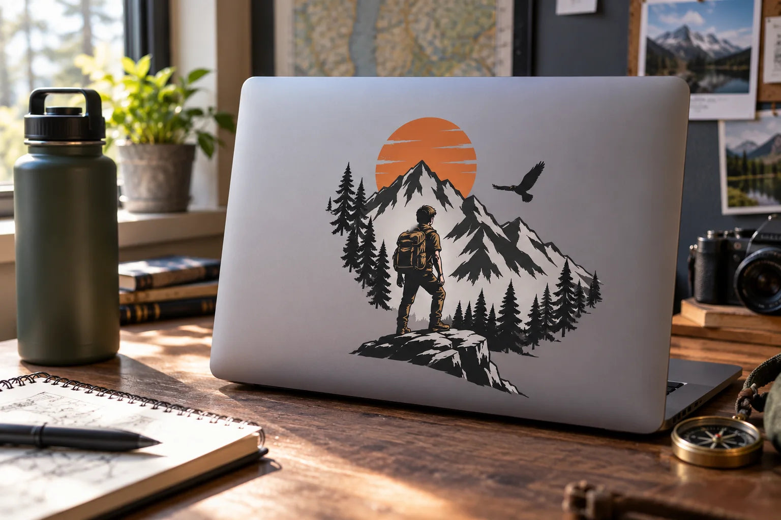 Illustrative Boy Decals vinyl application in a realistic separate close-up lifestyle scene.