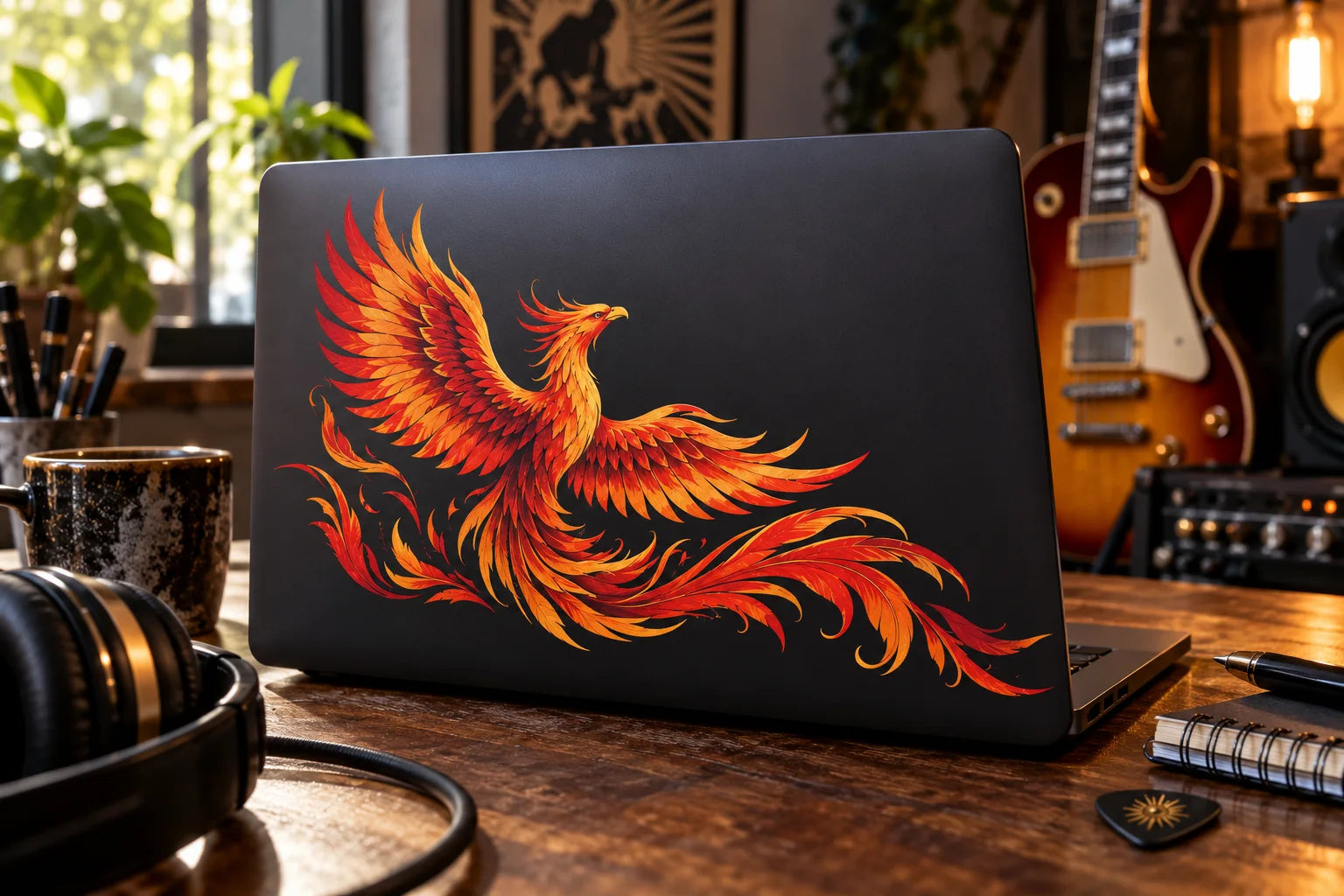 Illustrative Phoenix Decals vinyl application in a realistic separate close-up lifestyle scene.