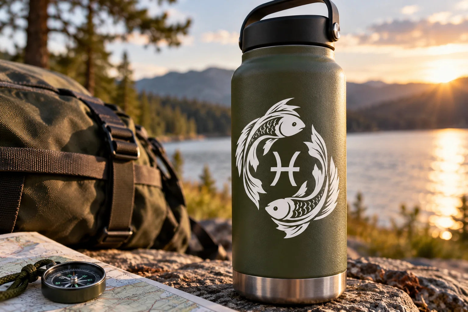 Illustrative Pisces Decals vinyl application in a realistic separate close-up lifestyle scene.
