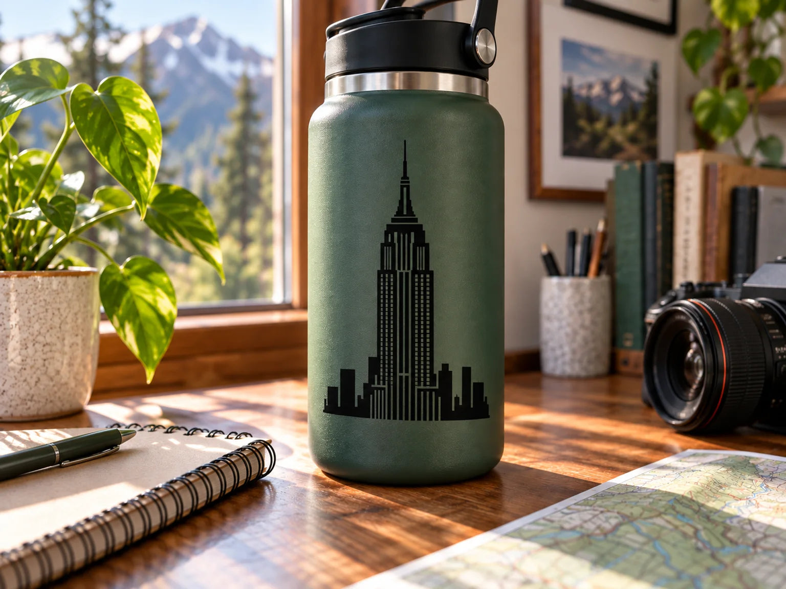 Illustrative Building Decals vinyl application in a realistic separate close-up lifestyle scene.