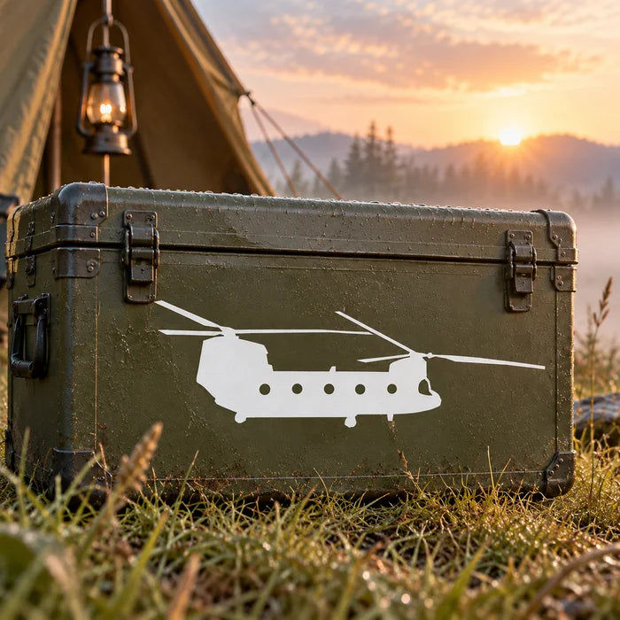 Military Helicopter Decals - illustrative vinyl application